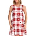 thumbnail image 1 of Goofa Plaid Heart for Summer Dresses for Women – Beach Floral Sundress, Casual Pockets Boho Tank Dress for Hot Days, 1 of 7