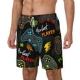 thumbnail image 1 of Goofa Play Game3 Printed Men's Swim Trunks Board Shorts Quick Dry Mens Swimming Trunks with Compression Liner,Breathable Fit Hawaii Beach Shorts-Small, 1 of 9