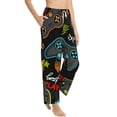 thumbnail image 1 of Goofa Play Game3 Printed Soft Pajama Pants for Women, Wide Leg Comfy Casual Lounge Yoga Pants-Medium, 1 of 9