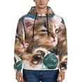 thumbnail image 1 of Goofa Playful Cat for Men's Hooded Sweatshirt - Lightweight Pullover Hoodie with Kangaroo Pocket, Perfect for Everyday Wear-4X-Large, 1 of 7