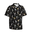 thumbnail image 1 of Goofa Playing Music Skeletons Hawaiian Shirt for Men, Unisex Summer Beach Casual Short Sleeve Button Down Shirts,Aloha Tropical Floral print shirt-, 1 of 9