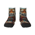 thumbnail image 1 of Goofa Pond Meditating Tiger Pattern Non Slip Socks with Grips for Elderly, Crew Socks Yoga Hospital Socks Cushioned Sole Gripper Socks for Men Women, 1 of 5