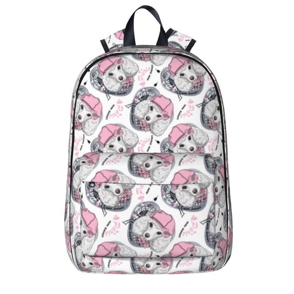 Goofa Poodle Dog Printed Backpack,Laptop Backpack,Durable Anti-Theft Travel Work Backpack,Water-resistant Backpack