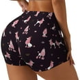 thumbnail image 1 of Goofa Poodle Dog Printed Workout Shorts Women Seamless Scrunch Butt Lifting High Waisted Gym Booty Shorts Elastic Workout Shorts-Large, 1 of 8