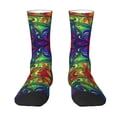 thumbnail image 1 of Goofa Pride Rainbow Printed Men's Crew Socks, Soft Durable Breathable Moisture-Wicking with Odor Control Cotton socks, 1 of 9