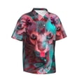 thumbnail image 1 of Goofa Psychedelic Hairless Cat Hawaiian Shirt for Men, Unisex Summer Beach Casual Short Sleeve Button Down Shirts,Aloha Tropical Floral print shirt-Large, 1 of 9