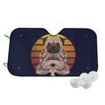 thumbnail image 1 of Goofa Pug dog Yoga Printed Car Windshield Sunshade,Foldable Reflective Sun Visor,UV Protection Heat Blocker Sunshade,Car Cooling Accessory-, 1 of 7