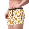 thumbnail image 1 of Goofa Pumpkin Maple Leaves Printed Men's Boxer Briefs Underwear, Moisture-Wicking Underwear, Trunk,Soft and Breathable Cotton Underwear-XX-Large, 1 of 9