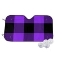 thumbnail image 1 of Goofa Purple Buffalo Plaid Printed Car Windshield Sunshade,Foldable Reflective Sun Visor,UV Protection Heat Blocker Sunshade,Car Cooling Accessory-, 1 of 7