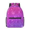 thumbnail image 1 of Goofa Purple Glitter Pattern Comfortable Student Backpack - Ergonomic Design, Durable, Water-Resistant, Multi-Compartment,Travel, and Outdoor Activities, 1 of 1