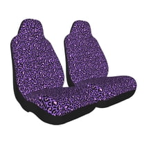 Goofa Purple Leopard Printed Car Seat Covers, Automotive Seat Covers for Cars Trucks and SUVs, Quick Setup Universal Fit Elastic Seat Covers-1