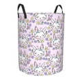 thumbnail image 1 of Goofa Purple Rabbit Printed Circular Hamper,Laundry Basket with Handles,Storage Baskets Foldable,Large Capacity Laundry Hamper-Medium, 1 of 8