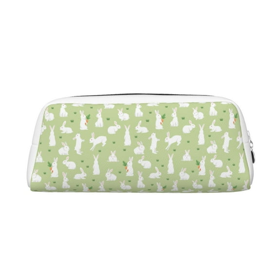 Goofa Rabbit And Carrot (2) Pattern Leather Pencil Case, Pencil Pouch, Pencil Bag, Pen Case, Pen Pouch, Pen Bag, Pencil Pouches, Pencil Bags,College Pencil Case