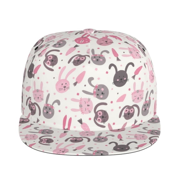 Goofa Rabbit And Carrot Printed Men's Baseball Cap,Straight Brim Hat,Golf Dad Hat,Versatile Style,Sun Protection Cap,Travel Hat