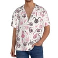 thumbnail image 1 of Goofa Rabbit And Carrot Printed Men's Casual Short-sleeved Shirt,Lightweight Breathable Button-down,Summer Casual men's top,Versatile Fashion shirt-Large, 1 of 1