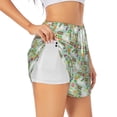 thumbnail image 1 of Goofa Rabbit And Carrot Printed Women 2 in 1 Running Shorts,Quick Dry Athletic Workout Shorts,High Waisted Athletic Shorts with Liner Pockets-X-Large, 1 of 9
