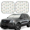 thumbnail image 1 of Goofa Rabbit And Flower Pattern 2 Piece Car Windshield Sun Shade Foldable | Front Windshield Shade for Sun, Heat and UV Rays | Sunshade for Car Front Window-Medium, 1 of 7