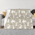 thumbnail image 1 of Goofa Rabbit And Flower Pattern Fleece Throw Blanket for Couch, Soft Checkered Flannel Blanket for Sofa, Warm Cozy Decorative Blanket Fall Decor Gift-40"x30", 1 of 6