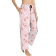 thumbnail image 1 of Goofa Rabbit And Peach Printed Soft Pajama Pants for Women, Wide Leg Comfy Casual Lounge Yoga Pants-X-Large, 1 of 9