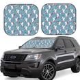 thumbnail image 1 of Goofa Rabbit And Rainbow Pattern 2 Piece Car Windshield Sun Shade Foldable | Front Windshield Shade for Sun, Heat and UV Rays | Sunshade for Car Front Window-Small, 1 of 7
