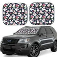 thumbnail image 1 of Goofa Rabbit And Rose Pattern 2 Piece Car Windshield Sun Shade Foldable | Front Windshield Shade for Sun, Heat and UV Rays | Sunshade for Car Front Window-Small, 1 of 7
