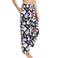 thumbnail image 1 of Goofa Rabbit And Rose Printed Soft Pajama Pants for Women, Wide Leg Comfy Casual Lounge Yoga Pants-Medium, 1 of 9