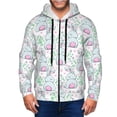 thumbnail image 1 of Goofa Rabbit Back View Pattern Mens Full-zip Hoodie, Zip-up Pullover Hooded Sweatshirt, Kangaroo Pocket Hoodie Ideal for Daily Wear, Travel, and Home-, 1 of 5
