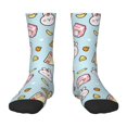 thumbnail image 1 of Goofa Rabbit Burger Coffee Pattern Children's Crew Socks, Kids' Daily Wear and Sports Socks, Breathable Socks, Sports Socks, Moisture-Wicking Socks for Children, 1 of 6
