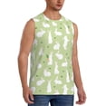 thumbnail image 1 of Goofa Rabbit And Carrot (2) Printed Men's Sleeveless T-Shirt - Athletic Gym Workout Tank Top for Men - Moisture-Wicking, UPF 30+ Quick-Dry Muscle Tee-3X-Large, 1 of 8