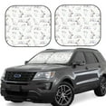 thumbnail image 1 of Goofa Rabbit Eating Pattern 2 Piece Car Windshield Sun Shade Foldable | Front Windshield Shade for Sun, Heat and UV Rays | Sunshade for Car Front Window-Small, 1 of 7