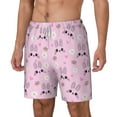 thumbnail image 1 of Goofa Rabbit Face Printed Men's Swim Trunks Board Shorts Quick Dry Mens Swimming Trunks with Compression Liner,Breathable Fit Hawaii Beach Shorts-X-Large, 1 of 9