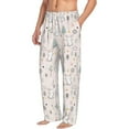 thumbnail image 1 of Goofa Rabbit Forest Printed Soft Pajama Pants for Men, Wide Leg Comfy Casual Lounge Yoga Pants-X-Large, 1 of 9