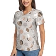 thumbnail image 1 of Goofa Rabbit In Space Pattern Women's Slim-Fit Short-Sleeve V-Neck T-Shirt,Classic-Fit Short-Sleeve V-Neck T-Shirt-XX-Large, 1 of 5