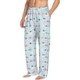 thumbnail image 1 of Goofa Rabbit In The Rain Printed Soft Pajama Pants for Men, Wide Leg Comfy Casual Lounge Yoga Pants-Small, 1 of 9