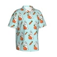 thumbnail image 1 of Goofa Rabbit Is Eating Carrots Hawaiian Shirt for Men, Unisex Summer Beach Casual Short Sleeve Button Down Shirts,Aloha Tropical Floral print shirt-Medium, 1 of 9
