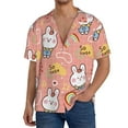 thumbnail image 1 of Goofa Rabbit So Cute Printed Men's Casual Short-sleeved Shirt,Lightweight Breathable Button-down,Summer Casual men's top,Versatile Fashion shirt-Medium, 1 of 7
