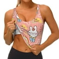 thumbnail image 1 of Goofa Rabbit So Cute Printed Sports Bras for Women, High Impact Running Bra Workout Crop Tank Tops Longline Sports Bra Push up-Large, 1 of 9