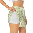 thumbnail image 1 of Goofa Rabbit With Tie Printed Women 2 in 1 Running Shorts,Quick Dry Athletic Workout Shorts,High Waisted Athletic Shorts with Liner Pockets-XX-Large, 1 of 9