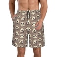 thumbnail image 1 of Goofa Raccoon Printed Mens Swim Trunks Summer Quick Dry Short Beach Swimwear Bathing Suits-Large, 1 of 9