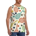 thumbnail image 1 of Goofa Racket and Tennis Ball Printed Men's Sleeveless T-Shirt - Athletic Gym Workout Tank Top for Men - Moisture-Wicking, UPF 30+ Quick-Dry Muscle Tee-3X-Large, 1 of 8