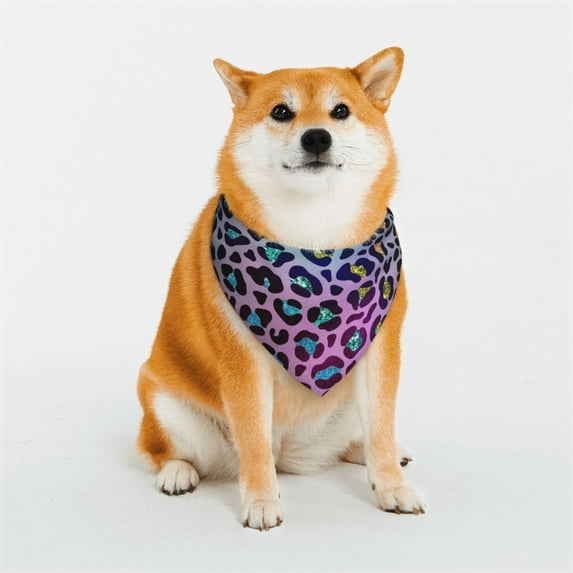 Goofa Rainbow Animal Skin Pattern Pet Scarf Bandana - Adjustable and Comfortable,Dog Scarf Bib Kerchief Breedfor Dogs and Cats-Large