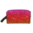 thumbnail image 1 of Goofa Rainbow Glitter Printed Toiletry Bag with Handle,Large Capacity Travel Makeup Cosmetic Bag for Women, Carry on Airport Airline Compliant Bag, 1 of 9