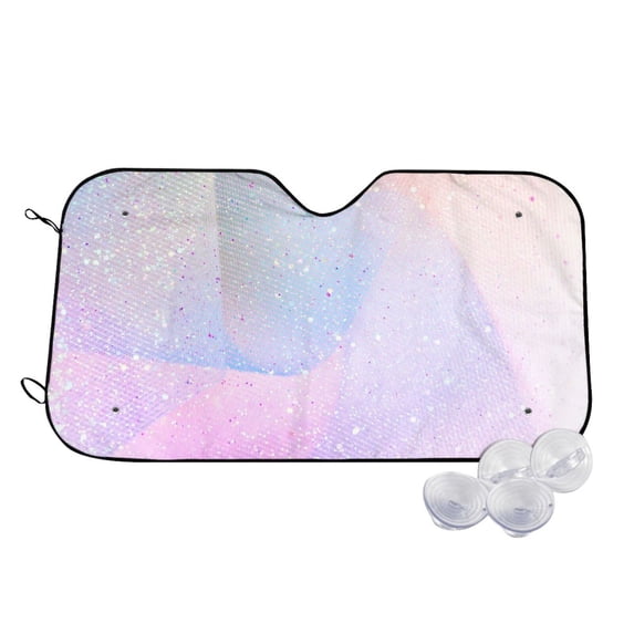 Goofa Rainbow Printed Car Windshield Sunshade,Foldable Reflective Sun Visor,UV Protection Heat Blocker Sunshade,Car Cooling Accessory-Small