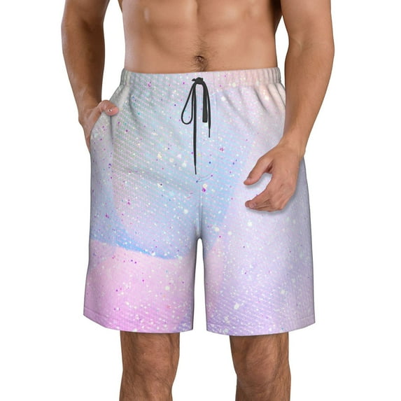 Goofa Rainbow Printed Mens Swim Trunks Summer Quick Dry Short Beach Swimwear Bathing Suits-XX-Large