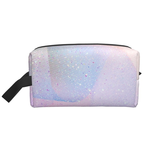 Goofa Rainbow Printed Toiletry Bag with Handle,Large Capacity Travel Makeup Cosmetic Bag for Women, Carry on Airport Airline Compliant Bag