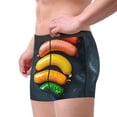 thumbnail image 1 of Goofa Rainbow Sausages On Dark Slate Printed Men's Boxer Briefs Underwear, Moisture-Wicking Underwear, Trunk,Soft and Breathable Cotton Underwear-, 1 of 9