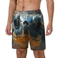 thumbnail image 1 of Goofa Realistic Cute Sea Turtle Printed Men's Swim Trunks Board Shorts Quick Dry Mens Swimming Trunks with Compression Liner,Breathable Fit Hawaii Beach Shorts-Small, 1 of 9