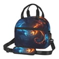 thumbnail image 1 of Goofa Red And Blue Fire Dragon C Pattern Lunch Bag ,Insulated Lunch Box, Small Leakproof Cooler Food Lunch Containers Reusable High Capacity Lunch Tote Bags, 1 of 8