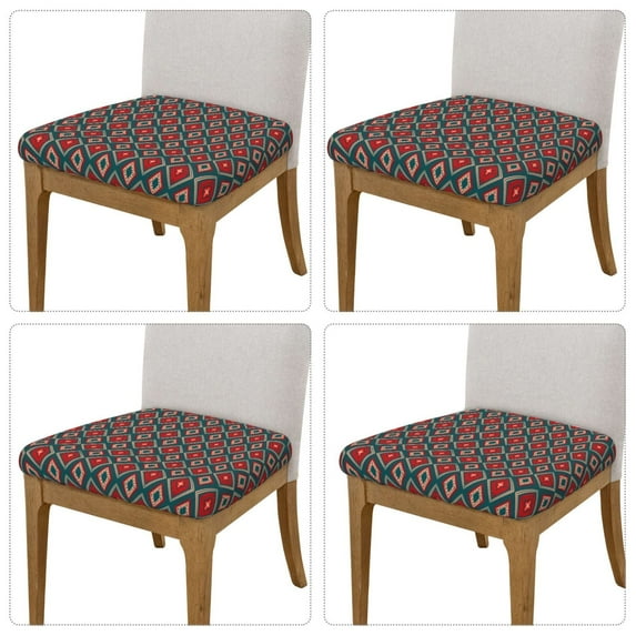 Goofa Red And Orange On Blue Teal Printed Couch Cushion Covers,Soft and Durable Throw Pillow Case , Floral Sofa Magic Sofa Stretch Cushion Couch Covers Washable