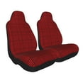 thumbnail image 1 of Goofa Red Black Houndstooth Printed Car Seat Covers, Automotive Seat Covers for Cars Trucks and SUVs, Quick Setup Universal Fit Elastic Seat Covers-2 PCS, 1 of 6